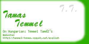 tamas temmel business card